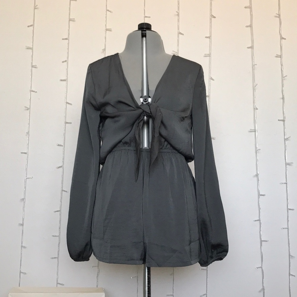 Small Charcoal Gray Romper